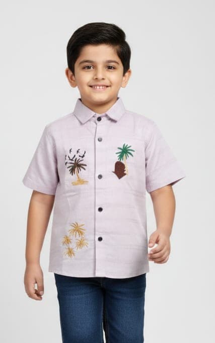 Boys Casual Shirt and T-Shirt Set (2 Designs)